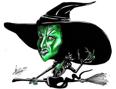 Cartoon wicked witch of the qest